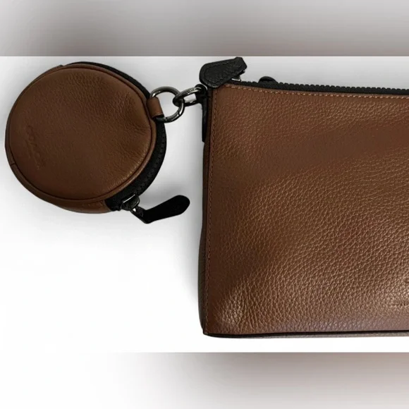 Coach X Jean Michel Basquiat Holden Brown Leather Crossbody Bag - Picture 6 of 9